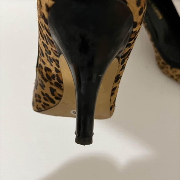 Franco Sarto REAL fur calf hair leopard shoes - size 8.5 - paid $295 - Picture 4 of 5